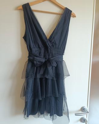 Vestitino nero con balze e tulle, Zuiki
