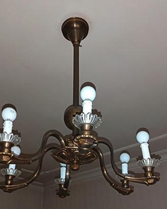 Lampadario in Bronzo Art Dèco Vintage Afffare