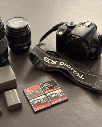 Canon EOS 350D kit completo (18-55 mm + 75-300 mm)