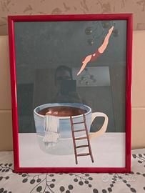 Quadro in Tela Canvas incorniciata Caffè 