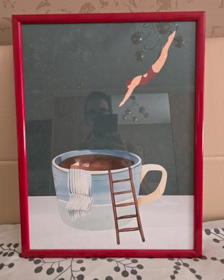 Quadro in Tela Canvas incorniciata Caffè 