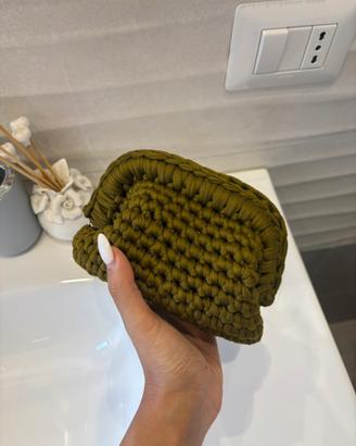 Mini Borsa in crochet verde