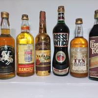 vecchie bottiglie di liquore vintage anni 60/90