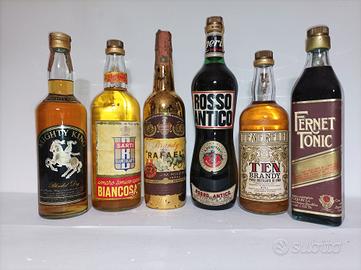 vecchie bottiglie di liquore vintage anni 60/90