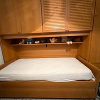 Letto singolo con letto a scomparsa