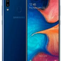 Samsung Galaxy A20 BLU + cuffie NUOVE, PERFETTO!