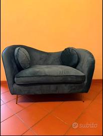 Divano due posti color ottanio