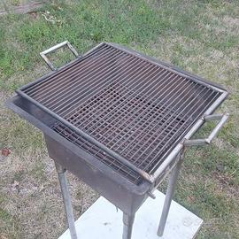 barbecue artigianale in accaio inox x campeggio