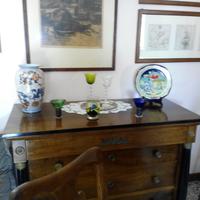 Comò Impero Veneto dell'800, in noce, a 4 cassetti