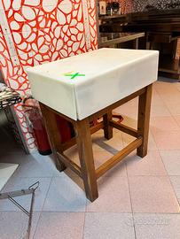 ceppo in legno con copertura tagliere polietilene