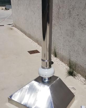 Cappa aspirante per barbacue in acciaio inox