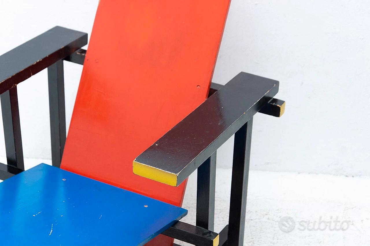 Rietveld Sedia Rossa E Blu Misure Poltrona Rossa La Sedia Rossa E