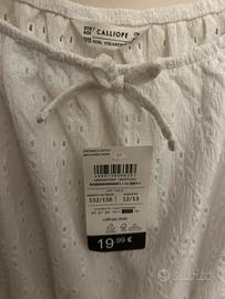 Abito bianco nuovo Calliope bambina  12-13 anni