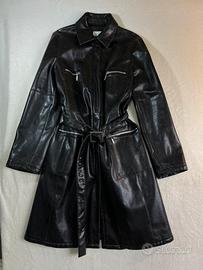 Cappotto trench in vera pelle donna vintage Y2K