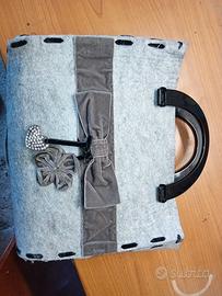 borsa grigia semplice 