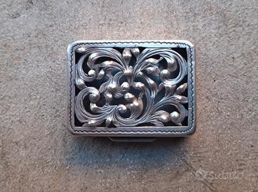 Scatolina porta sali in argento 800 antica