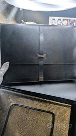 Cartella Gucci Vintage in pelle nera – Originale –