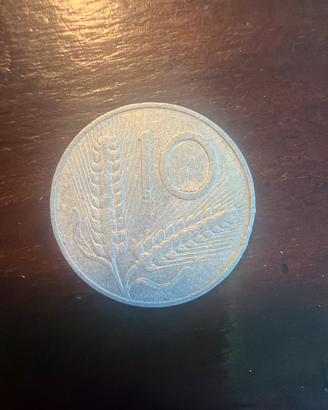 Moneta 10 lire spighe - 1955