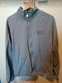 Felpa con Zip EA7 Emporio Armani Grigia XL