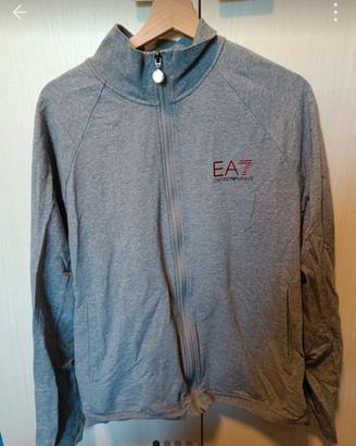 Felpa con Zip EA7 Emporio Armani Grigia XL
