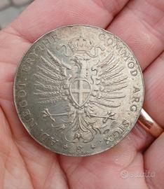 moneta argento tallero  d'Italia  detta italicum 