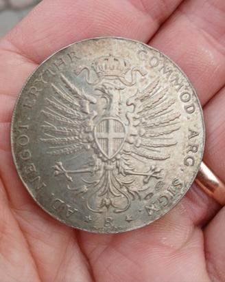 moneta argento tallero  d'Italia  detta italicum 
