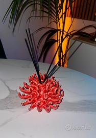 Profumiera forma di riccio in ceramica artigianale