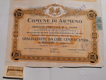 Certificato azionario antico - Obbligazione Armeno