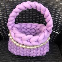 Borsa a maglie grosse lilla