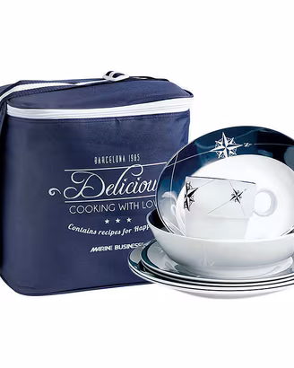 Set stoviglie in melamina Marine business –16 pz