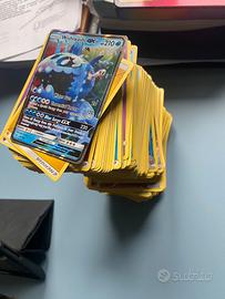 300 carte da gioco pokemon comuni + wishiwashi gx