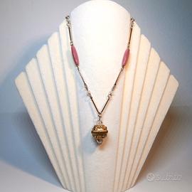 Collana Art.45 Lunga cm. 80 con Pendente Dorato