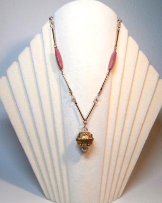 Collana Art.45 Lunga cm. 80 con Pendente Dorato