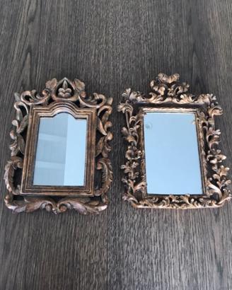 4 Specchietti in resina  cm. 21 - 27 , 16 - 18