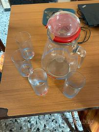 Caraffa con 4 bicchieri