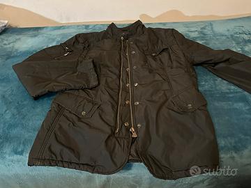 Giacca X-cape nera impermeabile zip e bottoni (M)