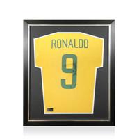 Autografo Ronaldo Maglietta in cornice Icons