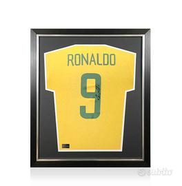 Autografo Ronaldo Maglietta in cornice Icons
