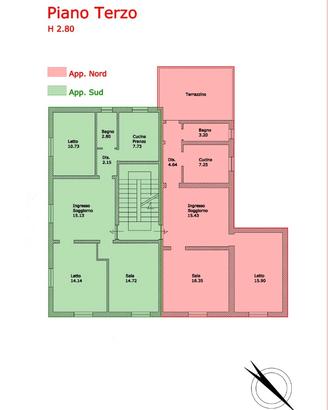2 Appartamenti Attigui (ATTICO + Lastico solare)