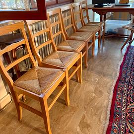 Set 6 sedie legno massiccio