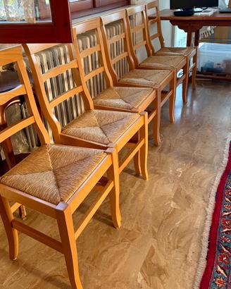 Set 6 sedie legno massiccio