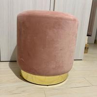 Pouf velluto rosa