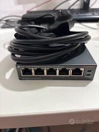 Switch ethernet POE 5 porte 100 mbit TPLINK