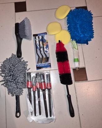 Kit professionale pulizia auto e casa 20+ pezzi