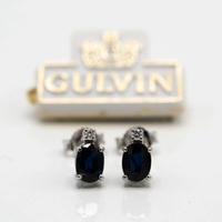 Orecchini in oro bianco 18 kt con zaffiroA.580