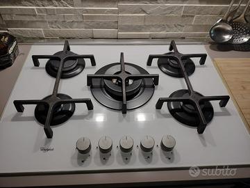 Piano Cottura Whirlpool vetro temperato  bianco