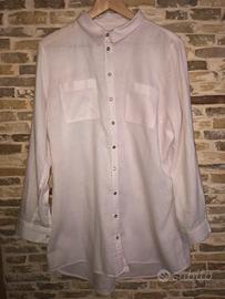 Camicia rosa a maniche lunghe