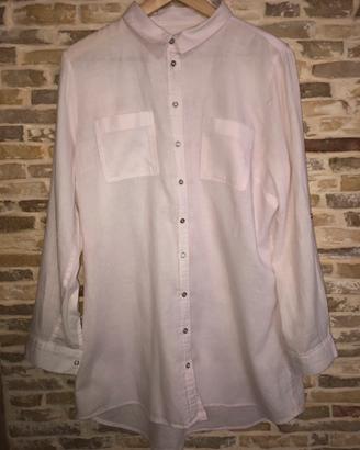 Camicia rosa a maniche lunghe