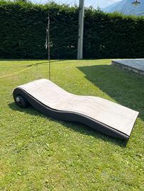 Lettino da giardino Conca MBM con cuscino