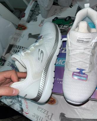 skechers bianche
